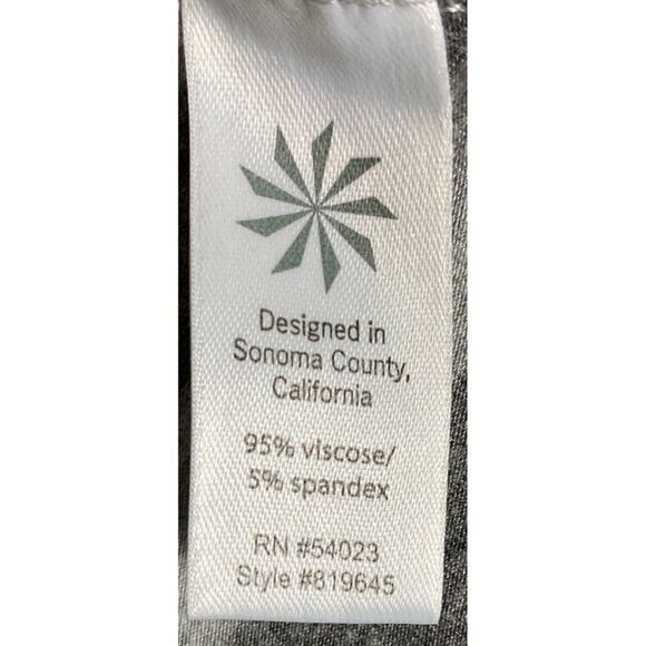 Athleta Gray Shadow Striped Faux Wrap Skirt, Drawstring Waist, small, sty 819645 - Picture 8 of 9